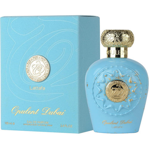 Opulent Dubai by Lattafa Perfumes Unisex Eau de Parfum 100ml Oriental Floral Fragrance with Mango, Jasmine, Ambergris and Oakmoss Long Lasting Luxury Scent for Men and Women